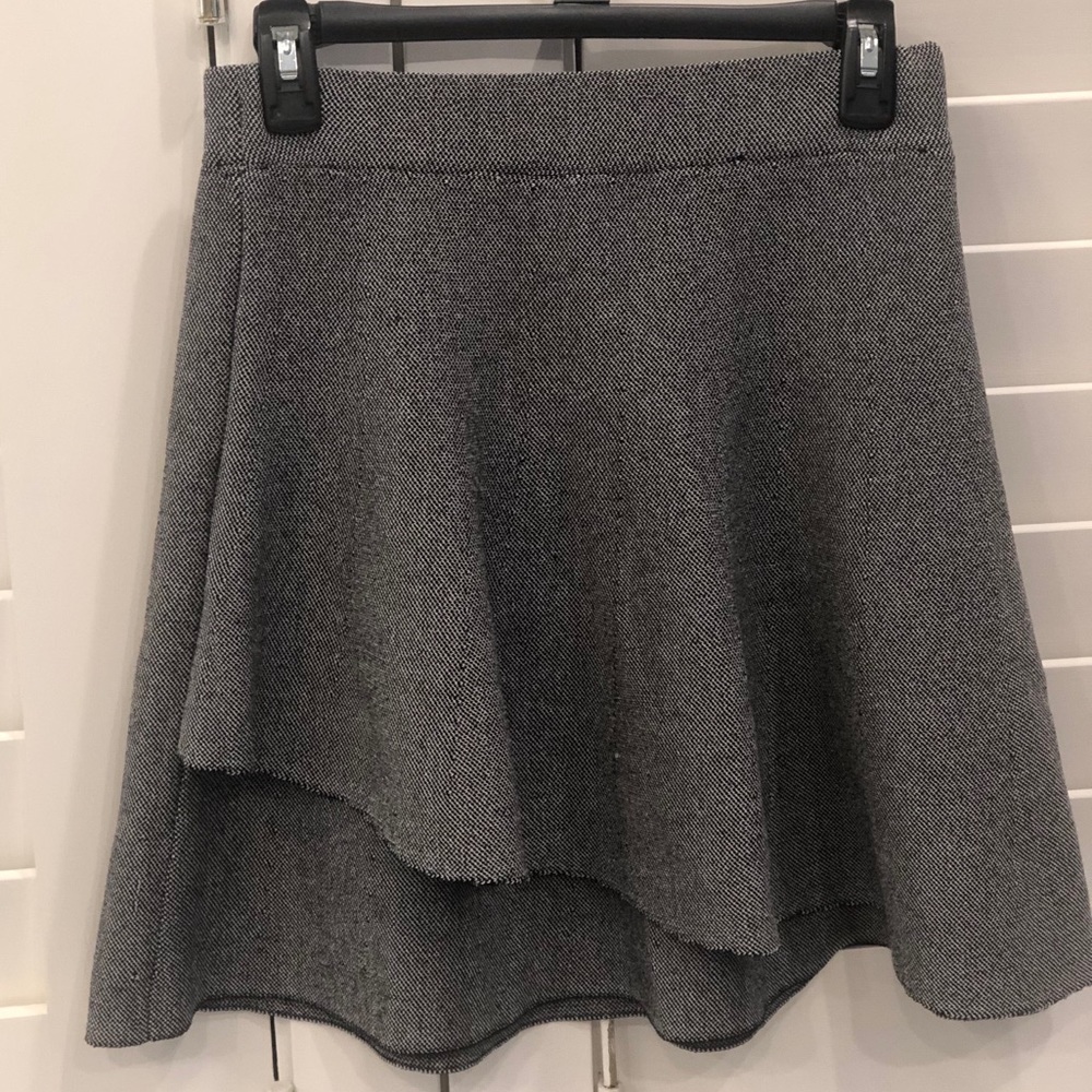 Grey Stretch Flare Skirt